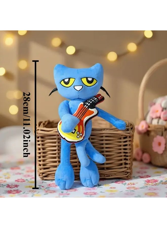 Guitar Cat Plush Toy with Rock Guitar Perfect Holiday Christmas Gift - Image 2